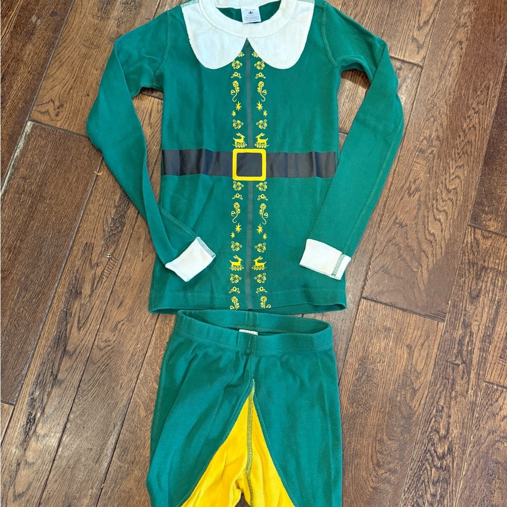 Hanna Andersson Green and Yellow Kids Pajama Set